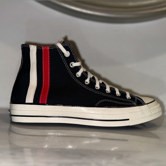 Converse Chuck Taylor All Star 70 High Top Shoes Red & White Stripe - Men’s 11.5 - Picture 9 of 14